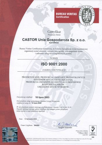 Certyfikat ISO 9001:2009
